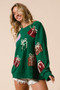 BiBi Sequin Christmas Gift Box Embroideries Pullover