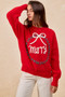 BiBi Christmas Wreath Merry Letter Knit Top