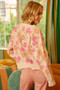 BiBi Towel Texture Floral Pattern Sweater