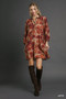 Umgee Animal Print Boho Tunic Dress with Contrast Trim Detail