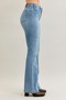 Judy Blue Full Size Mid Rise Bootcut Jeans with Contrast Wash & Front Patch Pockets Plus Size