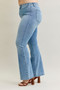 Judy Blue Full Size Mid Rise Bootcut Jeans with Contrast Wash & Front Patch Pockets Plus Size