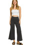 Zenana Heavy Ponte Elastic Waistband Pintuck Pants