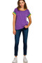 Zenana Mardi Gras Raised Rib Contrast Trim Top