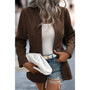 Solid Pocket Long Sleeve Elegant Wool Coat