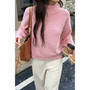 Soft Knit Roll Neck Long Sleeves Sweater