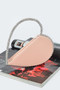 Heart Shape Stone Handle Clutch 