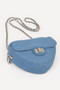 Heart Shape Denim Crossbody Bag 