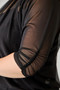 Plus Size Draped Mesh Top With Tank