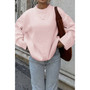 Round Neck Long Sleeve Knitted Loose Sweater