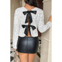 V Neck Sparkly Bolero Cropped Tie Front Jacket