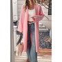 Solid Open Front Knit Long Body Cardigan