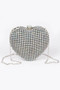 Rhinestone Heart Sahpe Party Clutch 