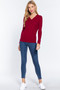 Long Slv V-Neck Placket Thermal Top​​