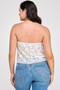 Plus Size Strapless Stretch Lace Bow Front Top​