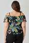 Plus Size Tropical Inspired Off The Shoulder Top
