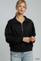 Umgee Half Zip Drop Shoulder Sweatshirt