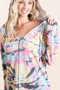 BiBi Tie Dye Print Terry Hoodie