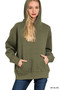 Zenana Fleece Kangaroo Pocket Hoodie