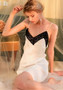 Women Sexy Satin lace Contrast Nightdress