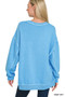Zenana Full Size French Terry Pigment Dye & Enzyme Washing Pullover Plus Size