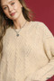 Umgee Pearl-Embellished Long Sleeve Sweater
