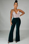 Fall Ladies Velvet Bootcut High Waist Casual Pants