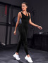 Cross Low Back Sports Jumpsuit Yoga Workout Wear Dance Sports One Piece Romper