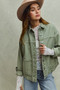 SO ME Vintage Washed Button Twill Shacket