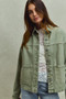 SO ME Vintage Washed Button Twill Shacket
