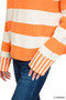 Zenana Ribbed Striped Mock Neck Sweater