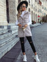 Down Autumn Winter Women's Turndown Collar Sleeveless Loose Casual Faded Bubble Fleece Cardigan Vest