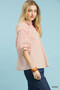 Umgee Chevron Stripe Collared Relaxed Top