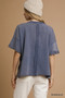 Umgee Mineral Wash Round Neck Top