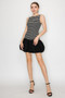 Stripe Bubble Mini Skirt Dress