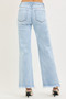 RISEN Tummy Control Mid Rise Ankle Straight Fray Hem Jeans