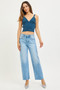 RISEN Full Size Slouchy Cropped Barrel Jeans with Curved Side Seam Plus Size