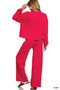 Zenana French Rib Pullover and Pants Set