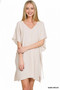 Zenana Woven Airflow Tie Side Cover Up