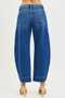 RISEN Mid Rise Crop Barrel Jeans