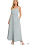 Zenana Denim Light Washed Wide Leg Overalls