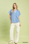 Umgee Embroidered Button Front Top