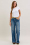 Judy Blue MR Column Straight Jeans with Corduroy Waist