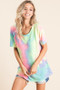 BiBi Tie Dye French Terry Print Top