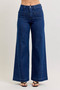 Judy Blue High-Waisted Retro Wide Jeans with Patch Pkts & Twisted Seams