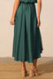 Washed Poly Silk Midi Swing Skirt​​​​​
