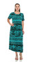 Short Sleeve Print Maxi Dress