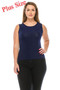 Plus Size Sleeveless Solid Tank Top