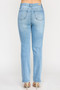 High Rise Straight With Button Pocket