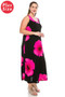 Stretchy Floral Print Maxi Dress